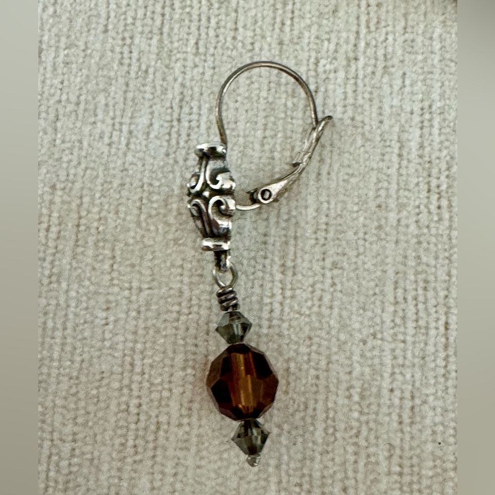Vintage Brighton amber drop earrings - Picture 4 of 6